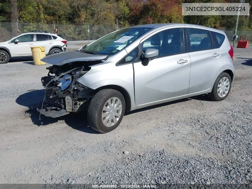 2016 Nissan Versa Note S (Sr)/S Plus/Sl/Sr/Sv VIN: 3N1CE2CP3GL405224 Lot: 40645992