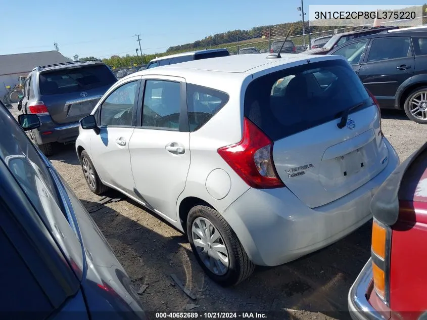 2016 Nissan Versa Note S (Sr)/S Plus/Sl/Sr/Sv VIN: 3N1CE2CP8GL375220 Lot: 40652689