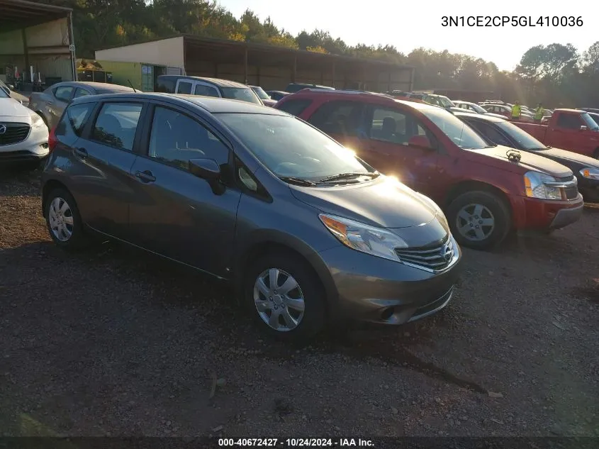 2016 Nissan Versa Note S Plus VIN: 3N1CE2CP5GL410036 Lot: 40672427