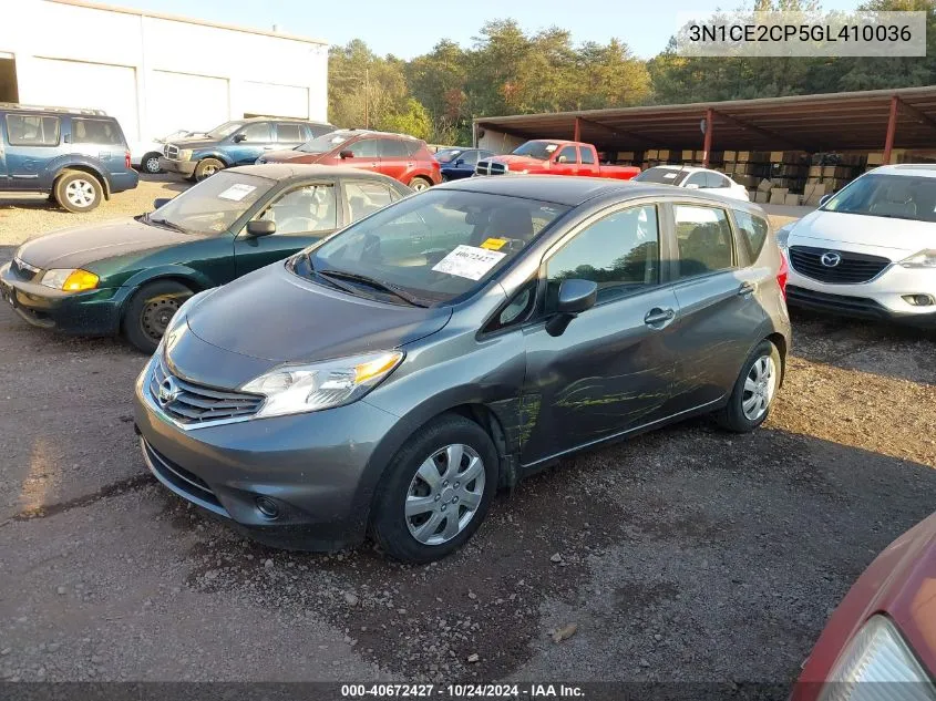 2016 Nissan Versa Note S Plus VIN: 3N1CE2CP5GL410036 Lot: 40672427