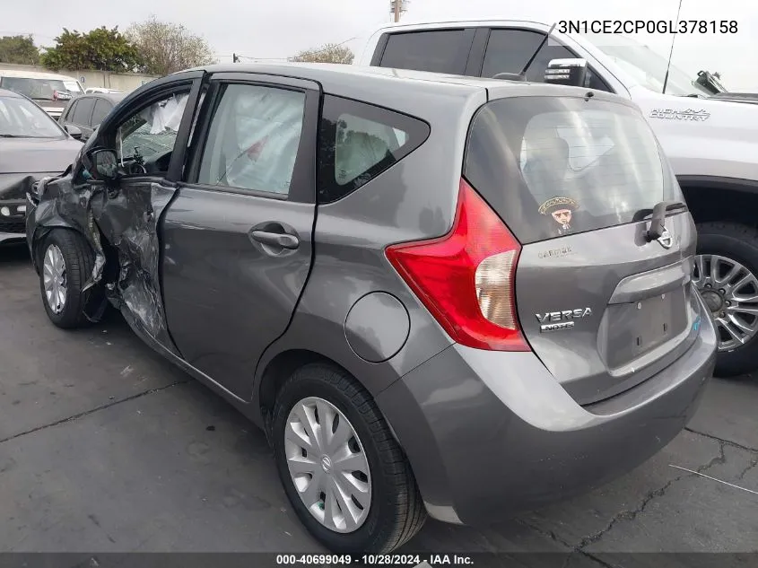 3N1CE2CP0GL378158 2016 Nissan Versa Note S (Sr)/S Plus/Sl/Sr/Sv