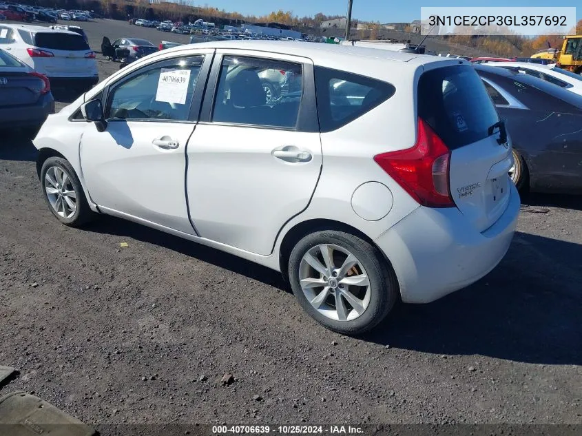 3N1CE2CP3GL357692 2016 Nissan Versa Note S (Sr)/S Plus/Sl/Sr/Sv