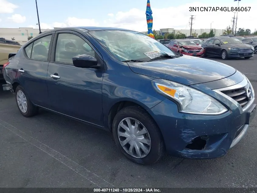 2016 Nissan Versa 1.6 Sv VIN: 3N1CN7AP4GL846067 Lot: 40711240