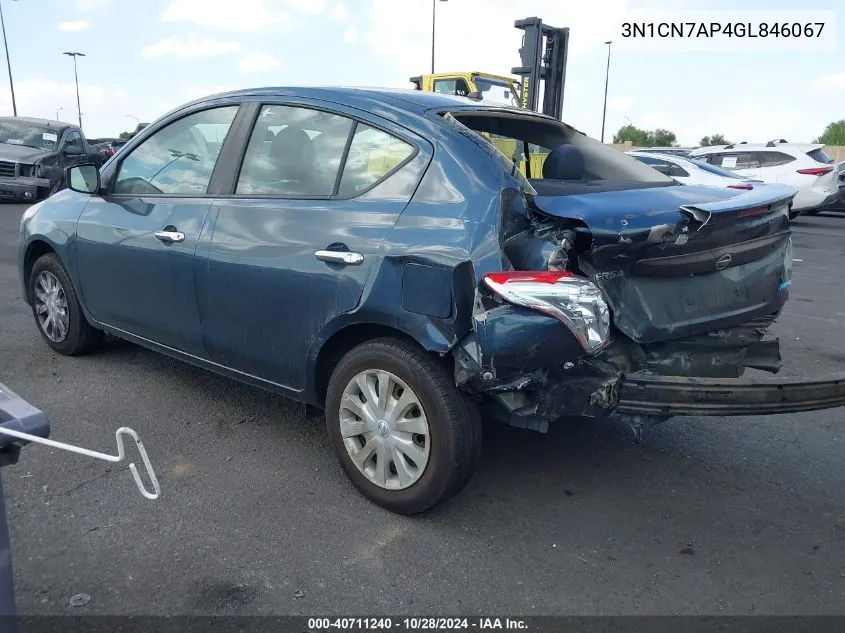 3N1CN7AP4GL846067 2016 Nissan Versa 1.6 Sv