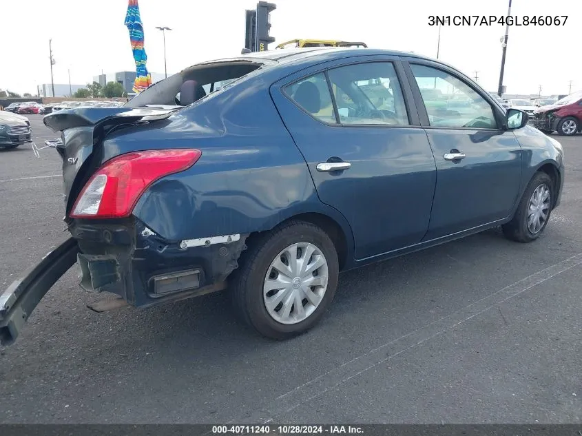 3N1CN7AP4GL846067 2016 Nissan Versa 1.6 Sv