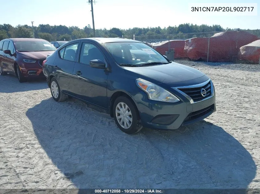 3N1CN7AP2GL902717 2016 Nissan Versa 1.6 S+