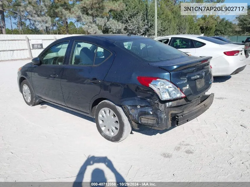 3N1CN7AP2GL902717 2016 Nissan Versa 1.6 S+