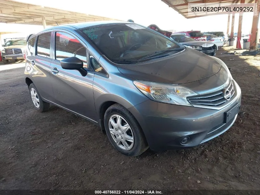 2016 Nissan Versa Note S Plus VIN: 3N1CE2CP7GL409292 Lot: 40756022