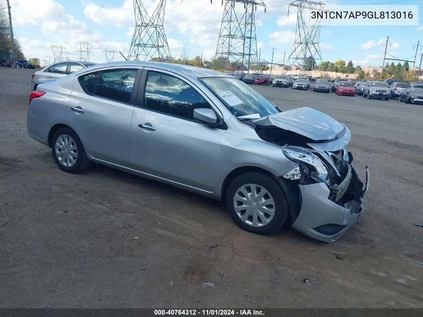 2016 Nissan Versa 1.6 S/1.6 S+/1.6 Sl/1.6 Sv VIN: 3N1CN7AP9GL813016 Lot: 40764312