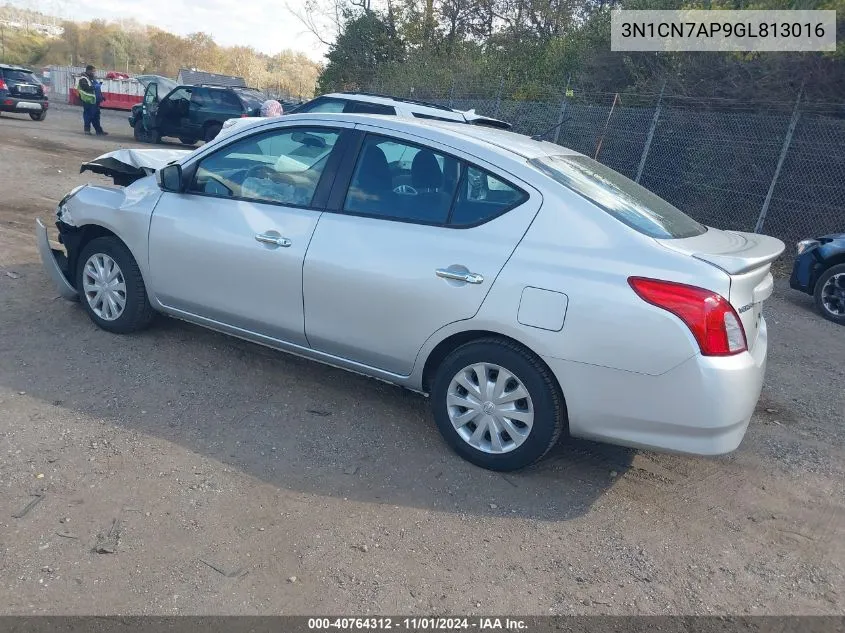 2016 Nissan Versa 1.6 S/1.6 S+/1.6 Sl/1.6 Sv VIN: 3N1CN7AP9GL813016 Lot: 40764312