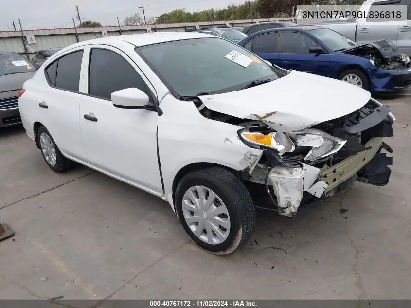 2016 Nissan Versa 1.6 S VIN: 3N1CN7AP9GL896818 Lot: 40767172