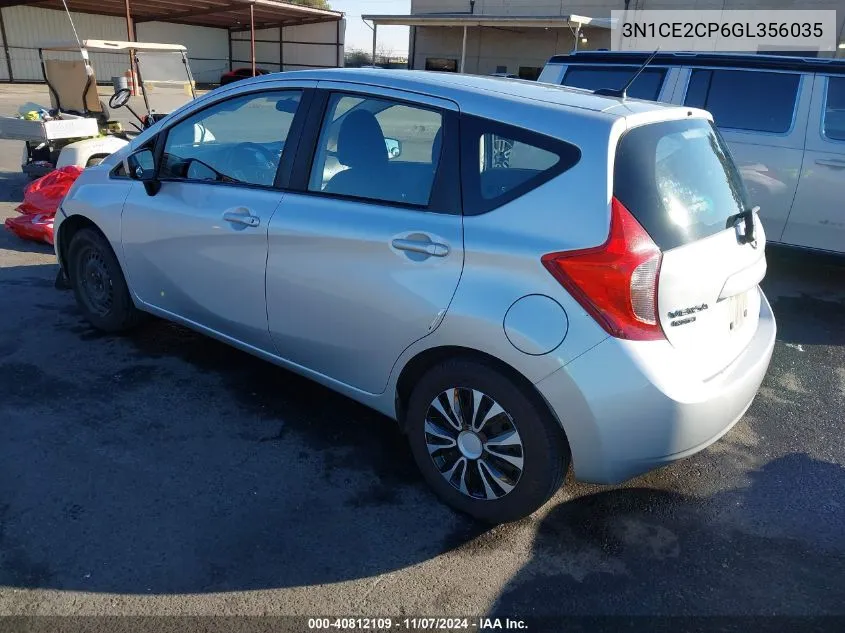 2016 Nissan Versa Note S (Sr)/S Plus/Sl/Sr/Sv VIN: 3N1CE2CP6GL356035 Lot: 40812109