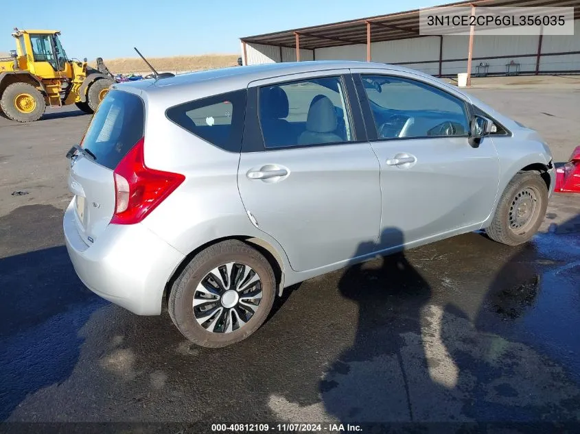 2016 Nissan Versa Note S (Sr)/S Plus/Sl/Sr/Sv VIN: 3N1CE2CP6GL356035 Lot: 40812109