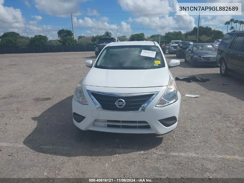 2016 Nissan Versa 1.6 Sv VIN: 3N1CN7AP9GL882689 Lot: 40816121