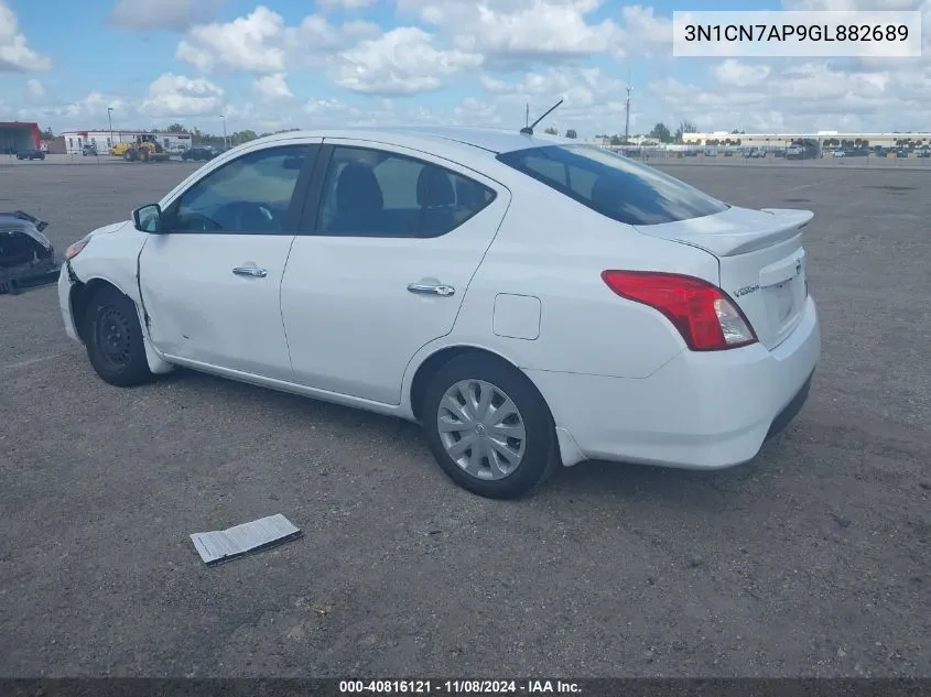 2016 Nissan Versa 1.6 Sv VIN: 3N1CN7AP9GL882689 Lot: 40816121