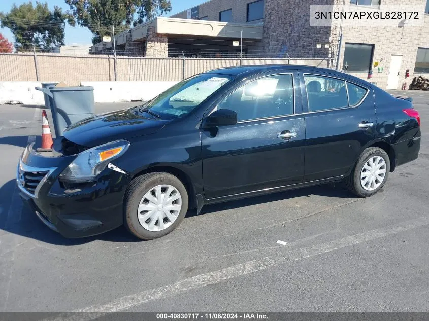 2016 Nissan Versa 1.6 Sv VIN: 3N1CN7APXGL828172 Lot: 40830717