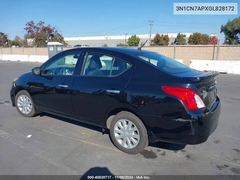 2016 Nissan Versa 1.6 Sv VIN: 3N1CN7APXGL828172 Lot: 40830717