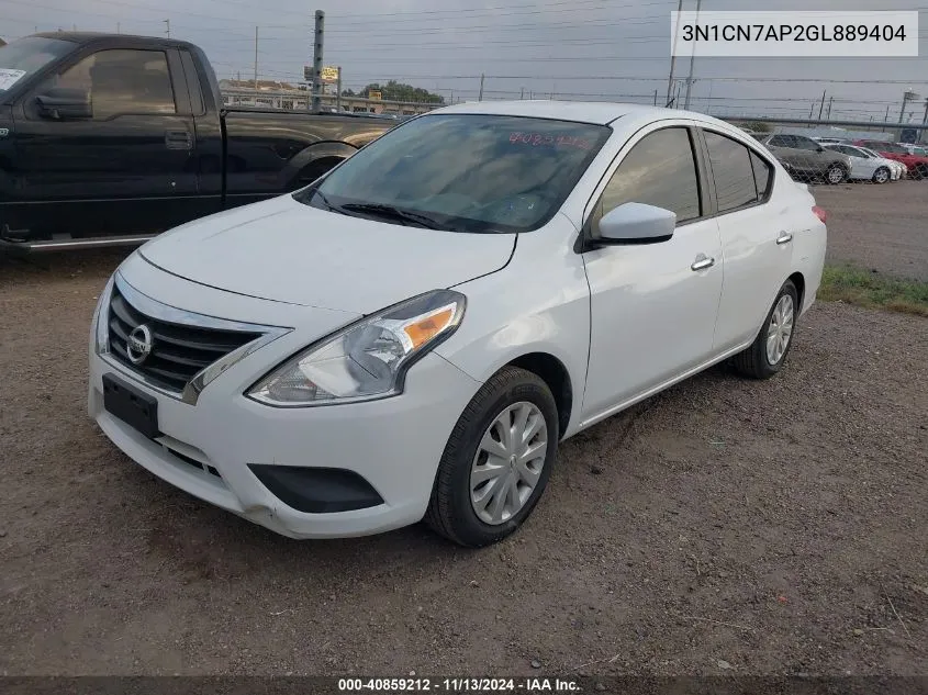 3N1CN7AP2GL889404 2016 Nissan Versa 1.6 S/1.6 S+/1.6 Sl/1.6 Sv