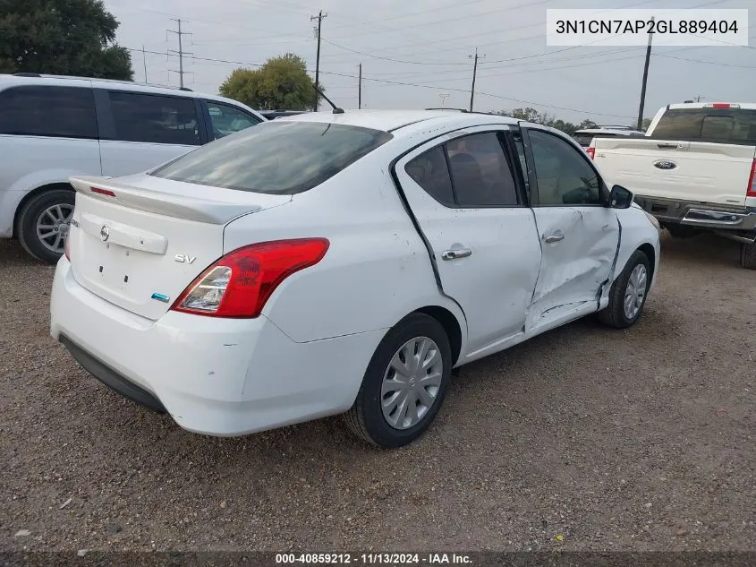 3N1CN7AP2GL889404 2016 Nissan Versa 1.6 S/1.6 S+/1.6 Sl/1.6 Sv