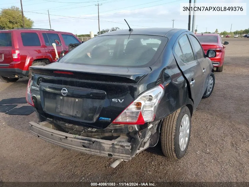 3N1CN7APXGL849376 2016 Nissan Versa 1.6 Sv