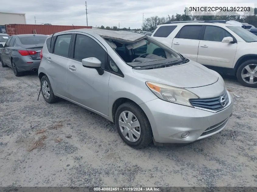 2016 Nissan Versa Note Sv VIN: 3N1CE2CP9GL362203 Lot: 40882451