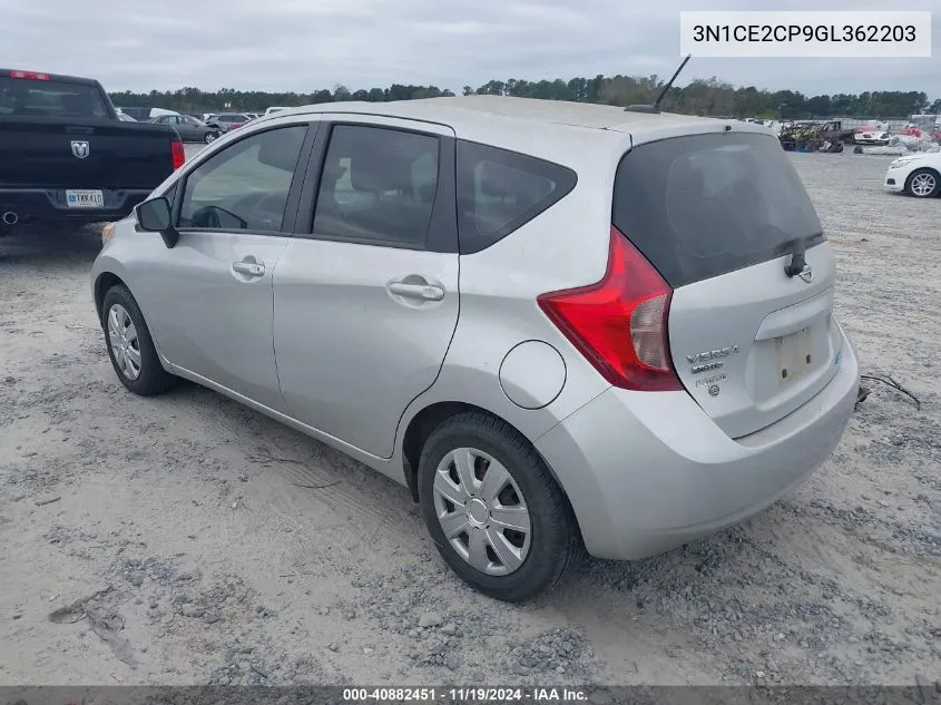 2016 Nissan Versa Note Sv VIN: 3N1CE2CP9GL362203 Lot: 40882451