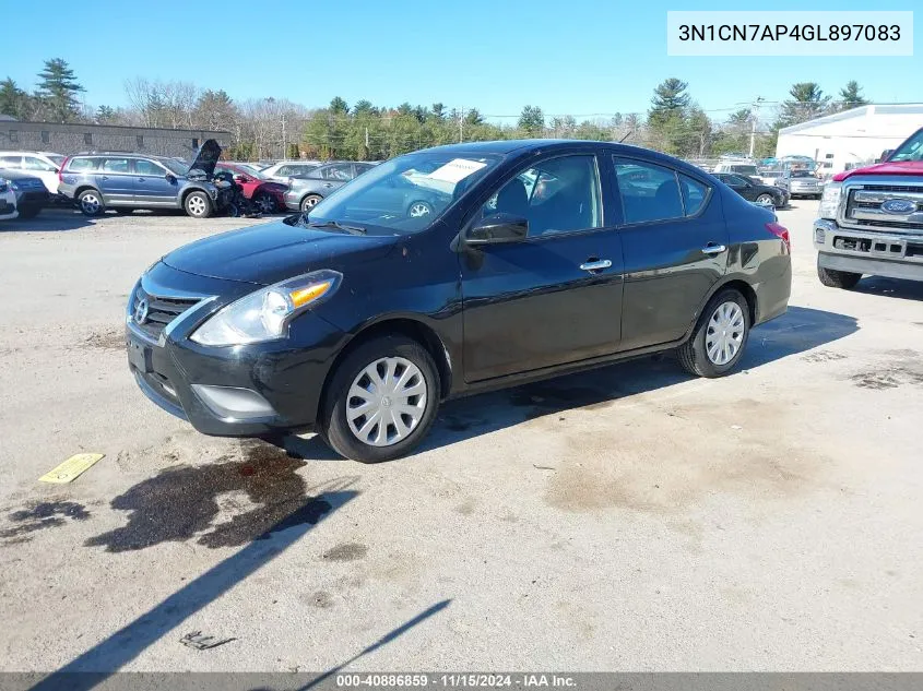 2016 Nissan Versa 1.6 S/1.6 S+/1.6 Sl/1.6 Sv VIN: 3N1CN7AP4GL897083 Lot: 40886859