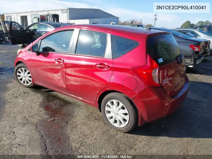 2016 Nissan Versa Note Sv VIN: 3N1CE2CP9GL410041 Lot: 40901635