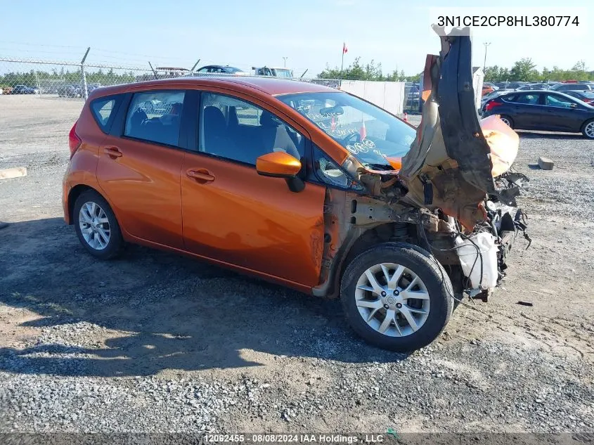 2017 Nissan Versa Note S/S Plus/Sv/Sl/Sr VIN: 3N1CE2CP8HL380774 Lot: 12062455