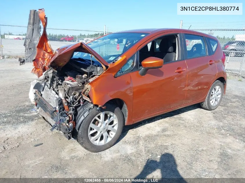 2017 Nissan Versa Note S/S Plus/Sv/Sl/Sr VIN: 3N1CE2CP8HL380774 Lot: 12062455