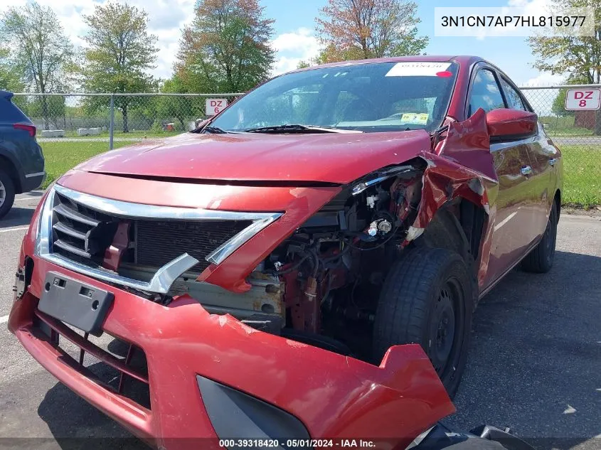 2017 Nissan Versa 1.6 S/1.6 S+/1.6 Sl/1.6 Sv VIN: 3N1CN7AP7HL815977 Lot: 39318420