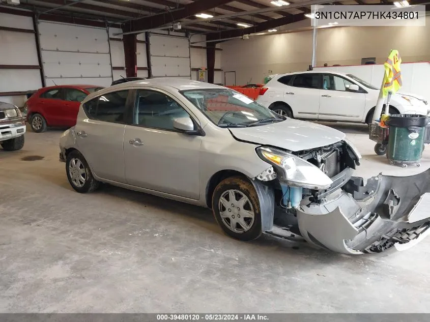 3N1CN7AP7HK434801 2017 Nissan Versa 1.6 Sv