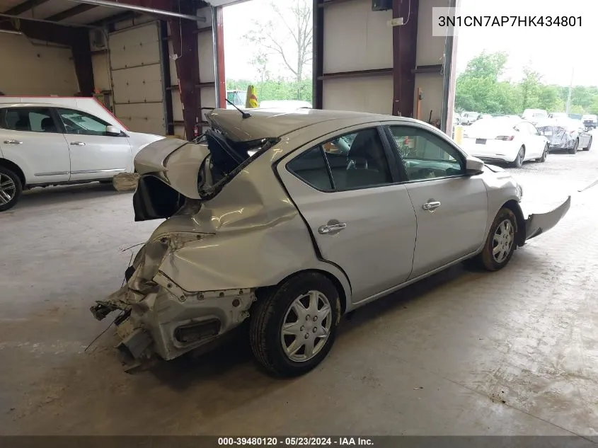 3N1CN7AP7HK434801 2017 Nissan Versa 1.6 Sv