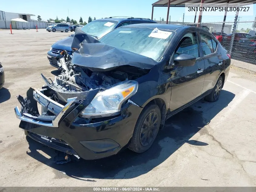 2017 Nissan Versa 1.6 Sv VIN: 3N1CN7AP5HL806727 Lot: 39597781