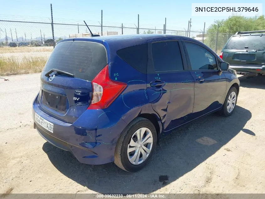 2017 Nissan Versa Note Sv VIN: 3N1CE2CP5HL379646 Lot: 39632233