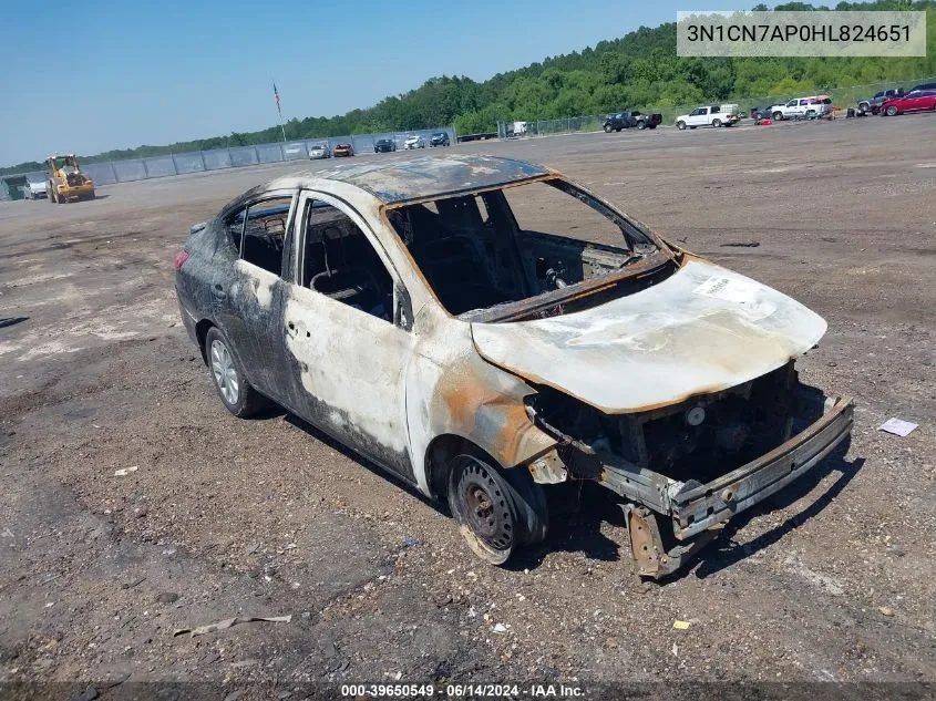 3N1CN7AP0HL824651 2017 Nissan Versa 1.6 S+