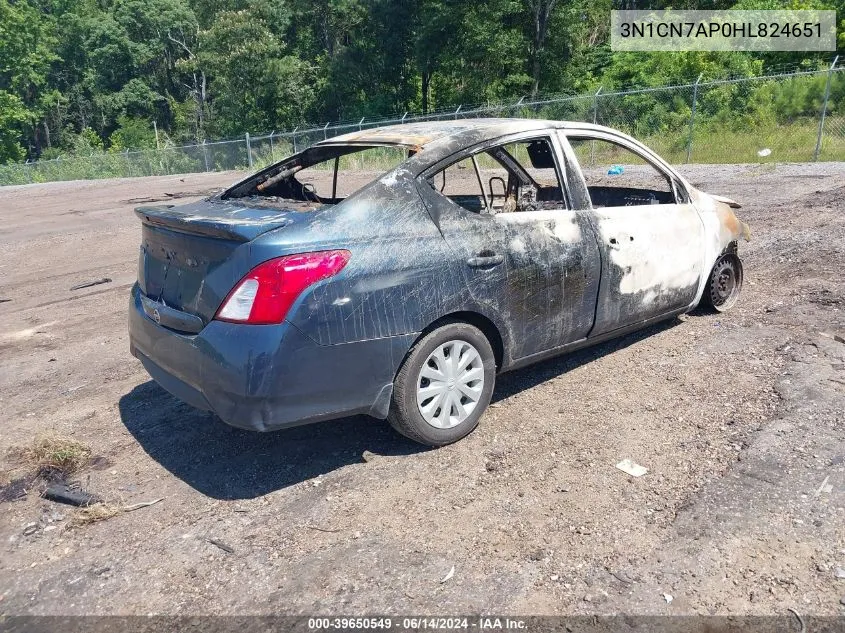 3N1CN7AP0HL824651 2017 Nissan Versa 1.6 S+