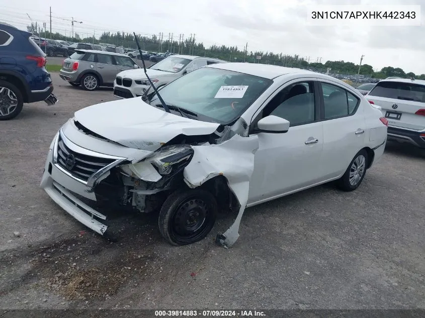 2017 Nissan Versa 1.6 Sv VIN: 3N1CN7APXHK442343 Lot: 39814883