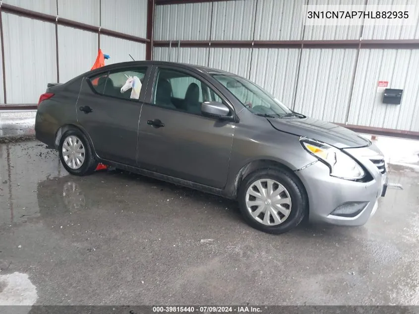 2017 Nissan Versa 1.6 S+ VIN: 3N1CN7AP7HL882935 Lot: 39815440