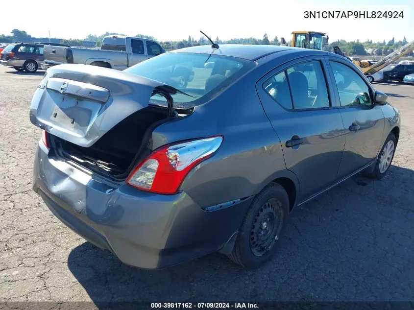 2017 Nissan Versa 1.6 S VIN: 3N1CN7AP9HL824924 Lot: 39817162