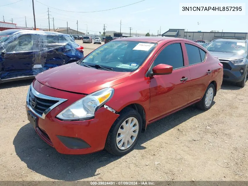 3N1CN7AP4HL857295 2017 Nissan Versa 1.6 S+