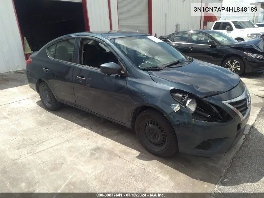 3N1CN7AP4HL848189 2017 Nissan Versa 1.6 S+