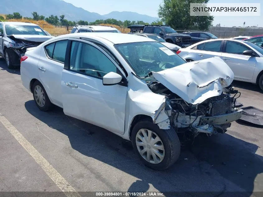 2017 Nissan Versa 1.6 Sv VIN: 3N1CN7AP3HK465172 Lot: 39894801