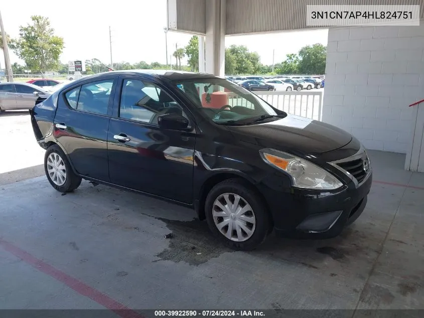 2017 Nissan Versa 1.6 Sv VIN: 3N1CN7AP4HL824751 Lot: 39922590