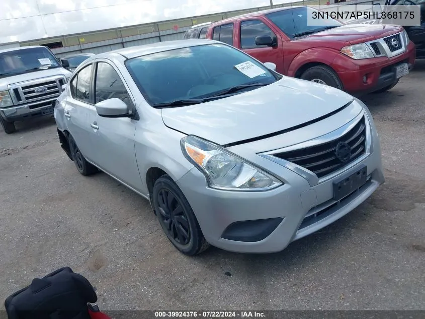 2017 Nissan Versa 1.6 Sv VIN: 3N1CN7AP5HL868175 Lot: 39924376