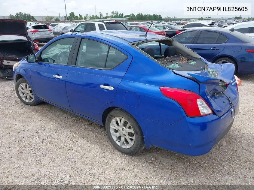 2017 Nissan Versa 1.6 Sv VIN: 3N1CN7AP9HL825605 Lot: 39929275