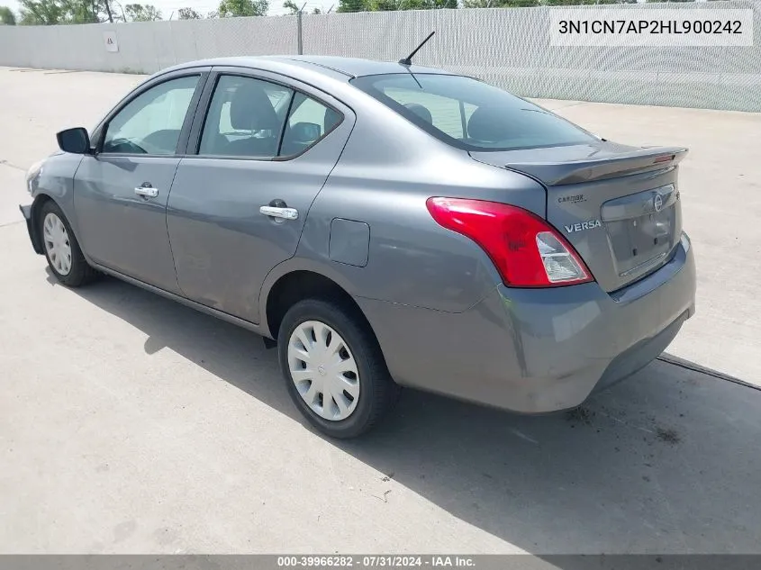 2017 Nissan Versa 1.6 Sv VIN: 3N1CN7AP2HL900242 Lot: 39966282