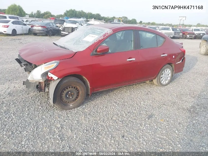 2017 Nissan Versa 1.6 Sv VIN: 3N1CN7AP9HK471168 Lot: 39978699