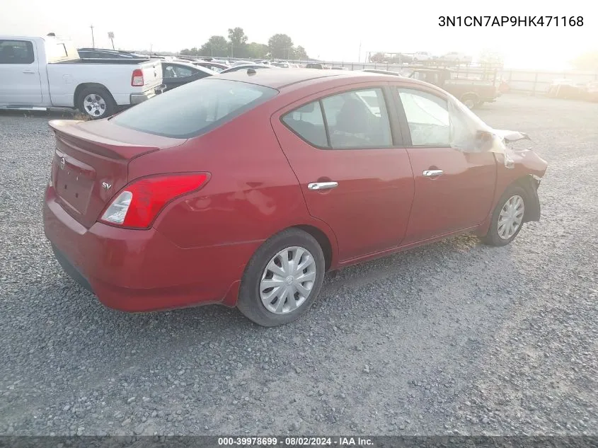 2017 Nissan Versa 1.6 Sv VIN: 3N1CN7AP9HK471168 Lot: 39978699