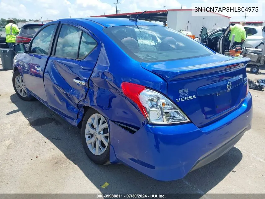 2017 Nissan Versa 1.6 Sv VIN: 3N1CN7AP3HL804975 Lot: 39988811